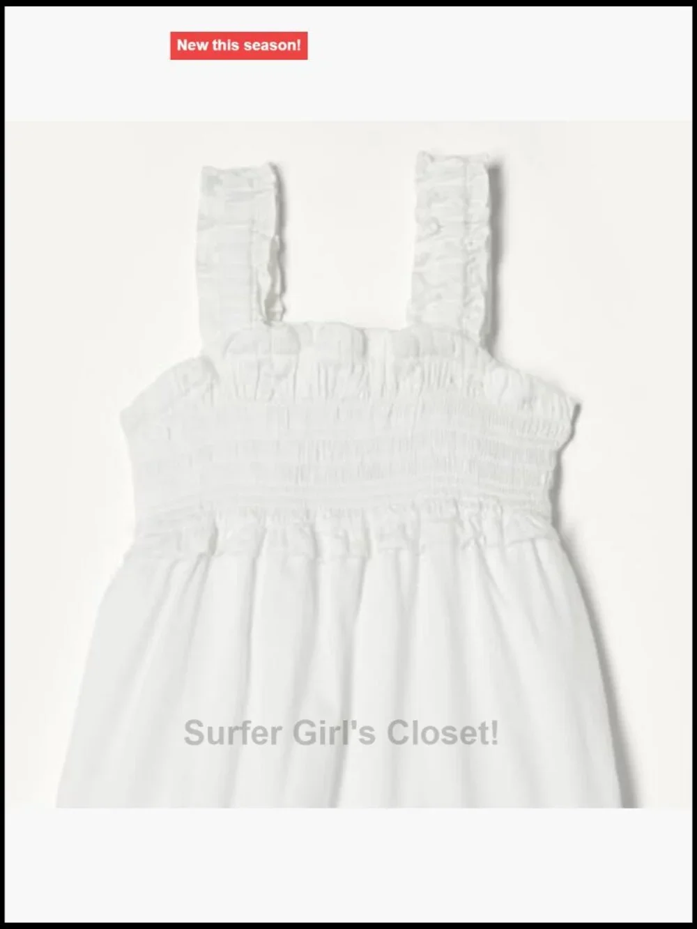 Girls 100% Cotton Smocked Tank Dress